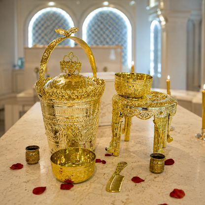 سطل حمام الذهبي الفاخر